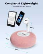 Viozon Phone Holder for Bed, Magnetic Pillow Stand, Compatible with 4-7" Phone/Kindle with Small Storage, Removable Suction Base for Stability, Idea for Kindle Reading and Video Watching On Bed,Pink - Image 4