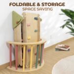 aiwo 7-in-1 Pikler Triangle Set Toddler Climbing Toys for 1+ Year Old Gift | Extra-thick wood, Foldable space-saving, Compact, Non-slip pads, Holds 2-3 kids, Montessori indoor yoy, Slide & Arch - Image 8