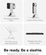 MOFT Phone Tripod Stand, Portable Selfie Stick for iPhone, Mulit-Angle | Pocket Size | Strong Magnets l MOVAS Leather | Magsafe Compatible | Easy to Charge | Stylish |For Content Creators - Image 4