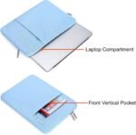 MOSISO Laptop Case 13.3 inch, 13-13.3 inch Laptop Sleeve Bag with Pocket | Compatible with MacBook Air/Pro 13/Pro 14 M5 M4 M3 M2 M1, HP Dell ASUS Lenovo, Polyester Vertical Computer Bag, Air Blue - Image 5