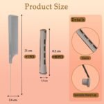 60 Pieces Hair Perm Pods Plastic Perming Rods Cold Wave Rods Curlers Hair Rollers with 1 Pieces Steel Pintail for Hairdressing Styling(Grey, 1.5 Cm/0.59 Inch) - Image 3