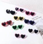 Vctitil 9 Pcs Dog Cat Sunglasses Cute Heart Pet Glasses Photo Props Eyewear Multicolor Cosplay Glasses Dolls Sunglasses Pet Accessories - Image 8