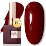 Double Rhythm 15ML Gel Nail Polish Pure Sheer Same Color Same Bottle Soak Off Gel Polish Art Manicure Salon DIY at Home for Women (Burgundy-A1129) - Image 2