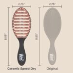 Wet Brush Ceramic Speed Dry Detangler, Black, Vented Blow-Dry Hair Brush | Soft HeatFlex Bristles, Up to 45% Faster Drying with Less Breakage, Smooth Shine & Easy Styling for All Hair Types - Image 6