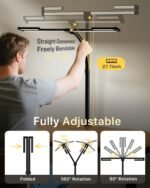 ONEMIX LED Desk Lamp with Clamp, 42-Inch 4-Panel Light for Dual Monitors | 1800 Lumens, 4 Adjustable Panels, 5 Color Temps, 5 Brightness Levels, Remote, Timer, Flicker-Free for Home Office - Image 4