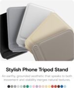 MOFT Phone Tripod Stand, Portable Selfie Stick for iPhone, Mulit-Angle | Pocket Size | Strong Magnets l MOVAS Leather | Magsafe Compatible | Easy to Charge | Stylish |For Content Creators - Image 8