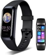 Fitness Tracker, 24/7 Heart Rate Blood Oxygen Blood Pressure Body Temp Monitor Sleep Calorie Tracker with 1.1" AMOLED Touch Color Screen Pedometer Smart Watch Waterproof for Women Men - Image 2