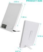 Light Therapy Lamp 10000 Lux Brightness-UV Free,Blue Lighting Improve Sleep Quality,Whit Lighting Imitation of Sunlight,Display,4 Periods Timer Function,5 Levels Brightness Adjustment, 1-Pack - Image 9