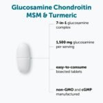 Micro Ingredients Glucosamine Chondroitin MSM and Turmeric Supplement, 300 Bisected Tablets | Joint Supplements for Men & Women* | 7-in-1 with Boswellia, Hyaluronic Acid, & Collagen Complex - Image 4