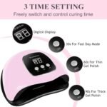 BIGBEAR UV Light for Nails,UV LED Nail Lamp for Gel Polish, Fast Nail Dryer | 48W with Automatic Sensor, 3 Timer Setting, Small and Portable, LED Nail Light for Fingernail and Toenail - Image 6