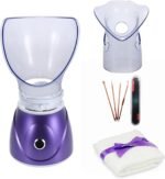 Hann Facial Steamer Professional Sinus Steam Inhaler Face Skin Moisturizer Facial Mask Sauna Spa Steamers with Aromatherapy Diffuser Humidifier Function (Purple) - Image 2