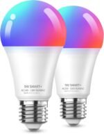 Meliya Smart Light Bulbs, Color Changing Smart Bulb Work with Alexa & Google Assistant, 2.4GHz WiFi Bluetooth LED Light Bulb, Dimmable & Timing,Music Sync,Voice Control,RGBWW A19, 9W 800 LM (2 Pack) - Image 10