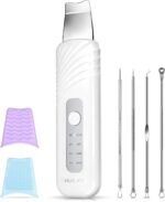 Blackhead Remover Tools, Face Scrubber Skin Spatula for Facial Cleansing, 4 Modes Pore Cleaner with 304 Stainless Steel Blade, Type-C Rechargeable, Silicone Face Brush, 4 Needles, PP Box - Image 2
