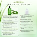 Aloderma Aloe Vera Gel Made within 12 Hours of Harvest with 99% Pure Organic Aloe Vera - Pump Bottle - Ideal for Face and Body, Soothing & Hydrating Sunburn Relief, Great for Scalp & Hair - 10.6oz - Image 8