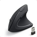 Anker 2.4G Wireless Ergonomic Mouse, Right Hand Vertical Mouse USB Receiver | Multi-Device Connectivity, 800/1200/1600 DPI, Wireless Mouse for Laptop, Desktop, PC, 5 Buttons, Black (Batteries Required) - Image 2