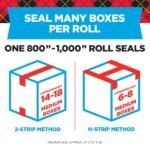 Scotch Heavy Duty Shipping Packing Tape, Clear, 1.88 in. x 22.2 yd. | 6 Roll Dispensers, Moving Supplies, Packing Tape for Moving Boxes and Packaging Supplies - Image 4