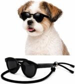 G014-P Dog Pet Costume Retro Panto Sunglasses Small Breed up to 15 lbs (S, up to 15 lbs, Panto Black) - Image 6