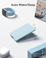 Samsers Ultra Slim Foldable Bluetooth Keyboard for Phone Tablet PC, Blue | PU Leather Cover, Phone Stand, Palm-Sized, BT x 3, Portable Compact Design, for Travelers Typist, On-the-go, Mobile Working - Image 7