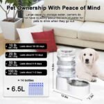 RIZZARI 6.5L Stainless Steel Dog Water Dispenser:Anti Spill for Medium Dogs | Stainless Steel Bowl / No Electricity / Gravity Auto Refill / Stable Base / Easy Cleaning / Home Use - Image 3