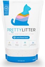 PrettyLitter Health Monitoring Cat Litter, Lotus Flower, 6 lb. Bag | Up to 1 Month Supply, Non-Clumping, Advanced Odor Control, Automatic Litter Box Compatible, Color Changing Silica Crystals - Image 2
