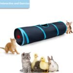 Cat Tunnel Tube Toys，Tunnels for Indoor Cats, 2 Way Foldable | Interactive Pet Crinkle Pop Up Tunnel with Balls Peek Hole Hideaway for Rabbits, Kittens, Ferrets, Puppy Playing & Exploring - Image 6