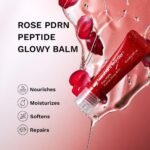 HARUHARU Rose PDRN Peptide Glowy Balm, 0.33 fl.oz, Glossy Clear, Vegan | Long Lasting Hydration for Dry Cracked Lips, Dewy Lips, No Waxy Finish, Silicon Free, Micro Plastic Free, Korean Skin care - Image 3