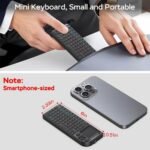 K808 Mini Keyboard with Touchpad, 2.4G + BT, with 7-Color Backlight | 600mAh rechargeable battery, laser pointer, compatible with pc/tv/htpc,and other devices, for travel,office and home use - Image 3