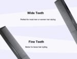 3 Pack Carbon Fiber Cutting Comb - Professional 8.15' Styling Comb for All Hair Types, Fine and Wide Tooth - Image 3