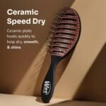 Wet Brush Ceramic Speed Dry Detangler, Black, Vented Blow-Dry Hair Brush | Soft HeatFlex Bristles, Up to 45% Faster Drying with Less Breakage, Smooth Shine & Easy Styling for All Hair Types - Image 10