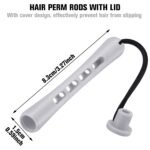 WILLBOND 60 Pcs Perm Rods for Long Hair Plastic Curl Rods Cold Wave Irons Curling Roller for Hair Styling Hairdressing Tools(0.59 Inch,Gray) - Image 3