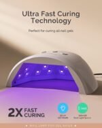 MelodySusie UV Nail Lamp P-Plus30F for Fast Curing Gel Nail Polish | 36W,3 Timer Settings,Smart Sensor,LCD Display,99s Low-Heat Mode,30 UV/LED Beads,Jelly Gel,Base Top Coat,for Beginners at Home - Image 4