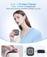 Fold Magnetic Wireless Charger for iPhone: Compact Charging Pad Fit Travel | 3 in 1 Charging Station for Magsafe Apple Watch iPhone 17 16 15 14 13 12 & Airpod - Charger Dock for Travel Bedside Office - Image 3