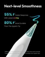 Metapen iPad Pencil A8 Stylus Pen for iPad 2018+ Palm Rejection&Magnetic | Metal Barrel Apple Pencil, USB-C Fast Charging, Reliable Precision & Smooth Writing Pen for iPad 6th-11th Gen Pro Air Mini - Image 3