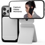 MOFT Phone Tripod Stand, Portable Selfie Stick for iPhone, Mulit-Angle | Pocket Size | Strong Magnets l MOVAS Leather | Magsafe Compatible | Easy to Charge | Stylish |For Content Creators - Image 2