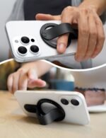 GripMate for MagSafe Phone Grip for iPhone - Magnetic Phone Ring Holder Detachable for iPhone 17 - Comfortable Finger Phone Ring Grip for Apple 16/15/14/13/12,Black - Image 6
