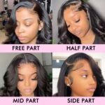 Lace Closure Human Hair 10 Inch Straight Closure 4x4 HD Lace Front Closure | Human Hair Lace Frontal Closure Free Part Brazilian Virgin Hair Extensions for Women Pre Plucked 150% Density Natural Black - Image 3