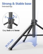 EMART 62’’ Cell Phone Tripod Stand with Remote for iPhone and Android | Compact lightweight design easy to carry for travel & outdoor use，works great for live streaming, vlogging, filming - Image 8