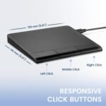 Perixx PERIPAD-506 Wired USB Touchpad – Slim Detachable Design for Desktop & Laptop – 5.31x4.57x0.55 Inches – Black - Image 4