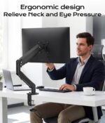 Pholiten Single Monitor Mount for up to 35" Screens | Fully Adjustable Gas Spring Arm, Holds up to 24lb, VESA 75/100mm, Black - Image 10