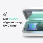 3 UV Phone Sanitizer Box & Dual Charger, Patented 360° UVC, White | Patented, Clinically Tested, Kills 99.9% of Germs, Fits All Phones, Charges 2 Devices, 10-Min Cycle - Image 3