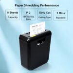 Wingwise 8 Sheets Paper Shredder for Home Office | P-2, 2 Mins Runtime, 2.6 gal - Image 3