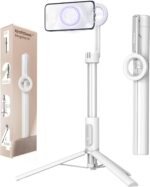 KraftGeek Magnetic Phone Tripod for iPhone, 64" Selfie Stick for Magsafe | N52 Magnetic Mount, Reinforced Aluminum, Portable Cell Phone Tripod Stand with Remote for Travel & Video Recording - Image 2