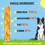 BULLYSTICKS & MORE 6 Inch Beef Collagen Braids for Dogs (8 Count) - Bones for Dogs - Dog Parents Choice - No Hide Beef Cheek Rolls - Image 7