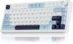 AULA F75 75% Wireless Mechanical Keyboard, Hot Swappable Creamy Keyboard, Pre-lubed Reaper Switches, 2.4GHz/Type-C/BT5.0, RGB Backlit Gaming Keyboards(White & Blue) - Image 2