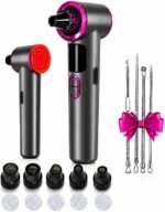 Heated Blackhead Remover Vacuum, Warm Compress Pore Vacuum Cleaner with 3 Suction Levels, LED Display, USB Rechargeable Facial Pore Cleaner Kit, 5 Heads and 4 Stainless Steel Tools (Purple) - Image 2