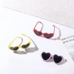 Vctitil 9 Pcs Dog Cat Sunglasses Cute Heart Pet Glasses Photo Props Eyewear Multicolor Cosplay Glasses Dolls Sunglasses Pet Accessories - Image 10