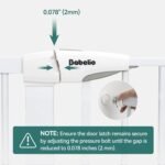 Babelio Baby Gate with Adjustable Cat Door, CatPrivilege III, 29-43" | Auto-Close, Pressure Mounted with No Drilling, Dual Lock Safety Gates For Stairs, Doorways and House, Easy Walk Thru, White - Image 10