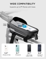 whale fall Bike Frame Bag Waterproof, 3D EVA Hard Shell, Bike Phone Holder | Top Tube Bag with TPU Touchscreen, Fits Phones up to 7", Adjustable Straps for Most Frames, Includes Rain Cover - Image 7