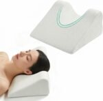 Facial Surgery Recovery Pillow Back Sleeper Wedge Pillow for Facelift & Rhinoplasty Recovery,Memory Foam Support Back Sleeping Training Pillows Suit for After Neck Surgery Hair Transplant or Nose Job - Image 2