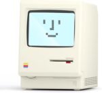 UNEEDE Maclock Retro Desk Clock, 1984 W-8 Computer Inspired Pixel Display Rechargeable Desk Clock, Multi-Alarm, Calendar, Temperature, Dimmable, Unique Retro Tech Gift for Office Bedroom Night Light - Image 2